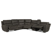Marcell 6-Piece L-Shaped Power Reclining Sectional with Console Grey - 609690P-SET