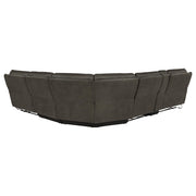 Marcell 6-Piece L-Shaped Power Reclining Sectional with Console Grey - 609690P-SET