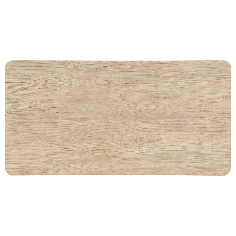 Marcelo Wood Coffee Table with 2 Drawers and Shelf Light Elm - 736058