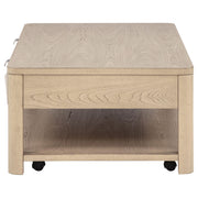 Marcelo Wood Coffee Table with 2 Drawers and Shelf Light Elm - 736058