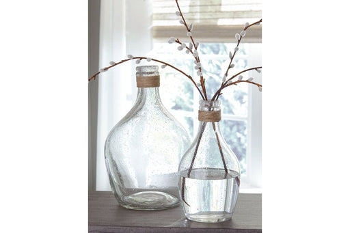 Marcin Clear Vase (Set of 2) - Gate FurnitureVase