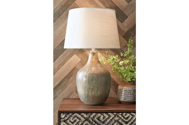 Mari Gray/Gold Finish Table Lamp - Lara FurnitureTable Lamp