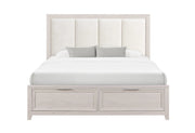 Mariah Beige King Bed - MARIAH-BEIGE-KB