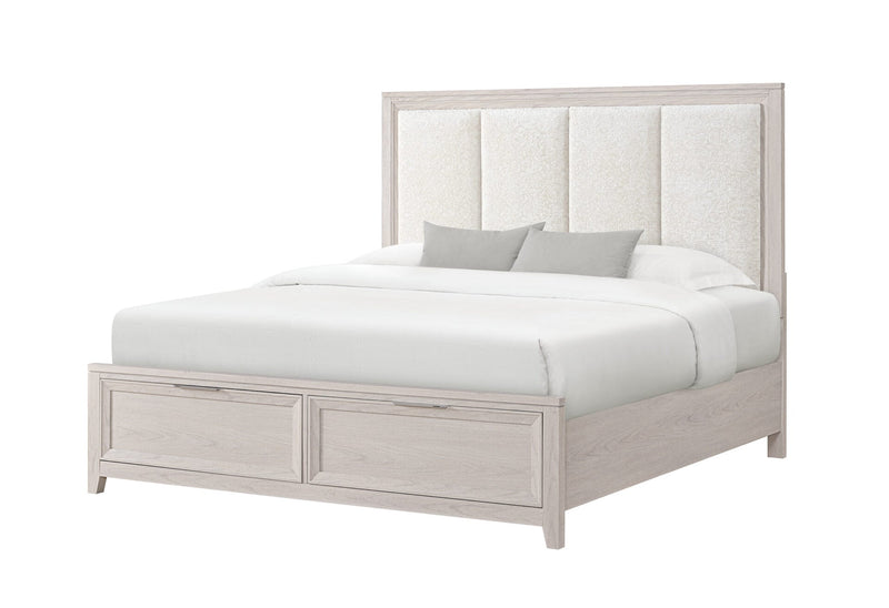 Mariah Beige Queen Bed - MARIAH-BEIGE-QB
