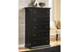 Maribel Black Chest of Drawers - Gate FurnitureChest