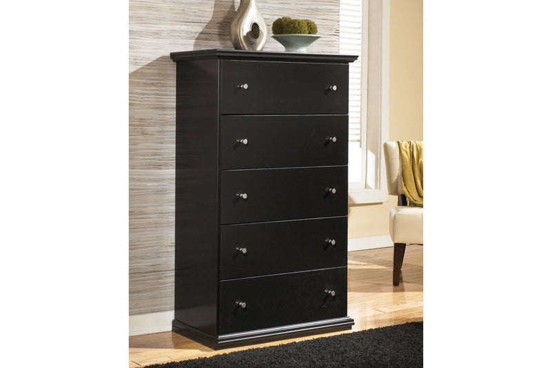 Maribel Black Chest of Drawers - Lara FurnitureChest