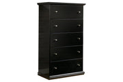 Maribel Black Chest of Drawers - Lara FurnitureChest