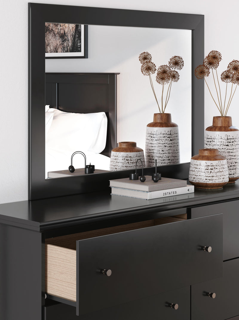 Maribel Black Dresser and Mirror - B138B50