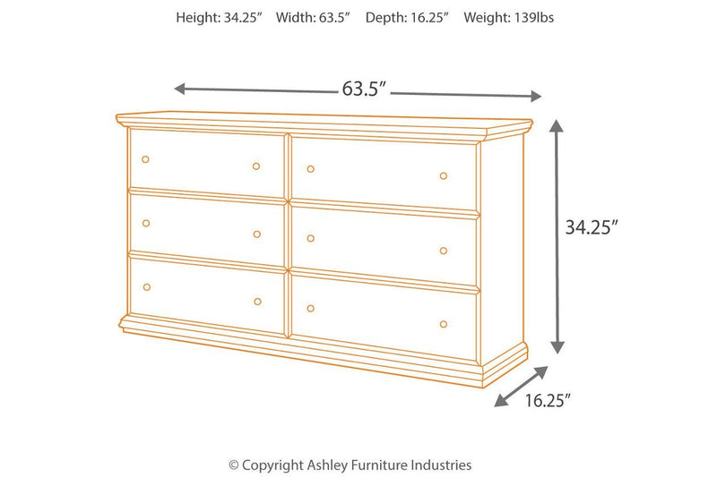 Maribel Black Dresser - Lara FurnitureDresser