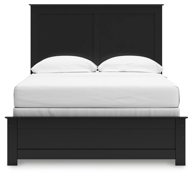 Maribel Black Full Panel Bed, Dresser and Mirror - B138B79