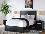 Maribel Black Full Panel Bed with Dresser, Mirror and 2 Nightstands - B138B77