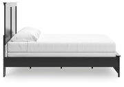 Maribel Black King Panel Bed with Dresser and Mirror - B138B62