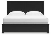Maribel Black King Panel Bed with Dresser and Mirror - B138B62