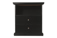 Maribel Black One Drawer Nightstand - Gate FurnitureNightstand