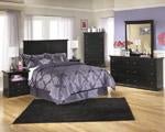 Maribel Black One Drawer Nightstand - Lara FurnitureNightstand