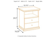 Maribel Black One Drawer Nightstand - Lara FurnitureNightstand