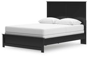 Maribel Black Queen Panel Bed, Dresser, Mirror, Chest and Nightstand - B138B75