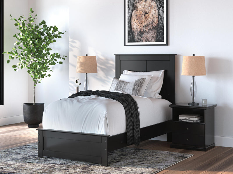 Maribel Black Twin Panel Bed - B138B51