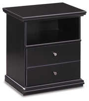 Maribel Black Twin Panel Bed, Dresser, Mirror and Nightstand - B138B61