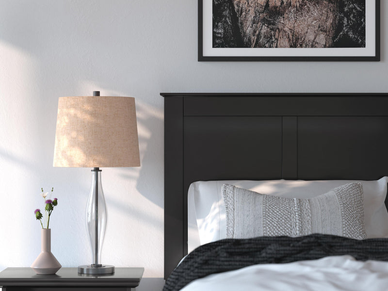 Maribel Black Twin Panel Bed, Dresser, Mirror and Nightstand - B138B61