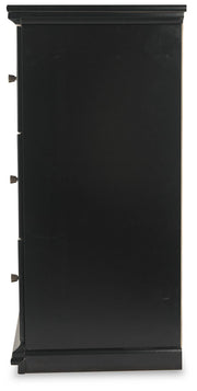 Maribel Full Panel Bed and Dresser in Black - PKG021537