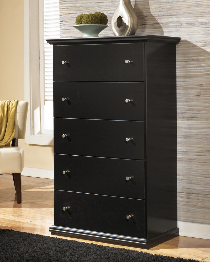 Maribel Full Panel Bed, Dresser, Mirror and Chest - B138B82