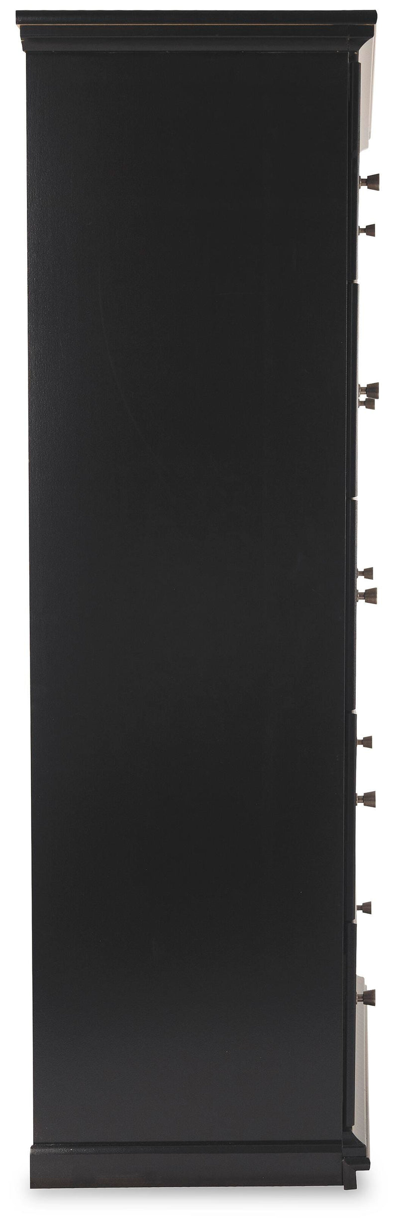 Maribel Full Panel Bed, Dresser, Mirror, Chest and 2 Nightstands in Black - PKG021533