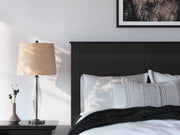 Maribel Full Panel Bed, Dresser, Mirror, Chest and 2 Nightstands in Black - PKG021533