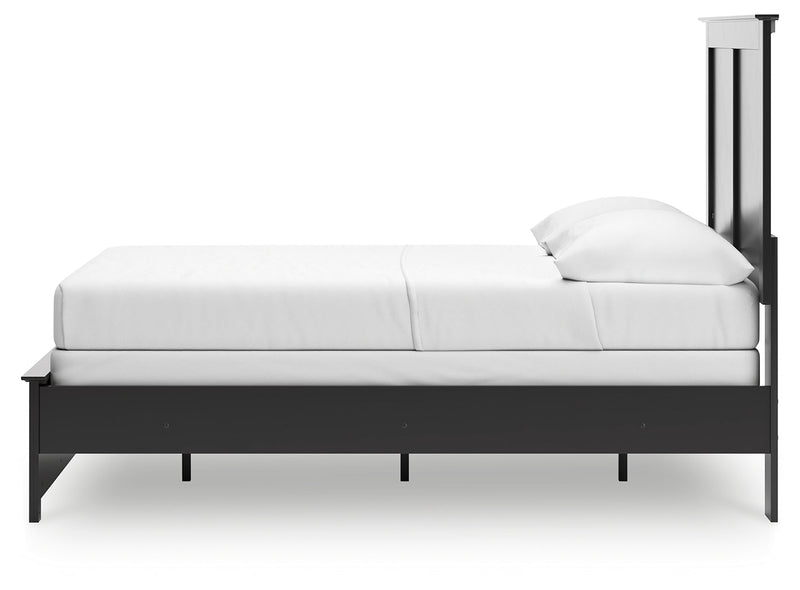 Maribel Full Panel Bed with Dresser and Nightstand in Black from Ashley - Lara Furniture