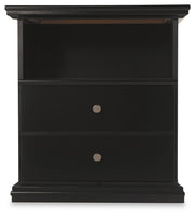 Maribel Full Panel Bed with Dresser and Nightstand in Black from Ashley - Lara Furniture