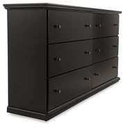 Maribel King Panel Bed and Dresser in Black - PKG021553