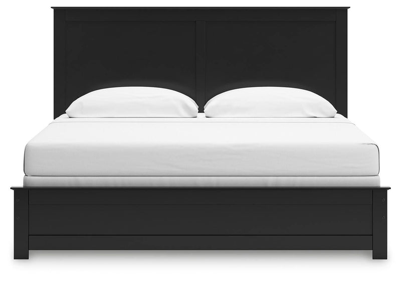 Maribel King Panel Bed and Dresser in Black - PKG021553