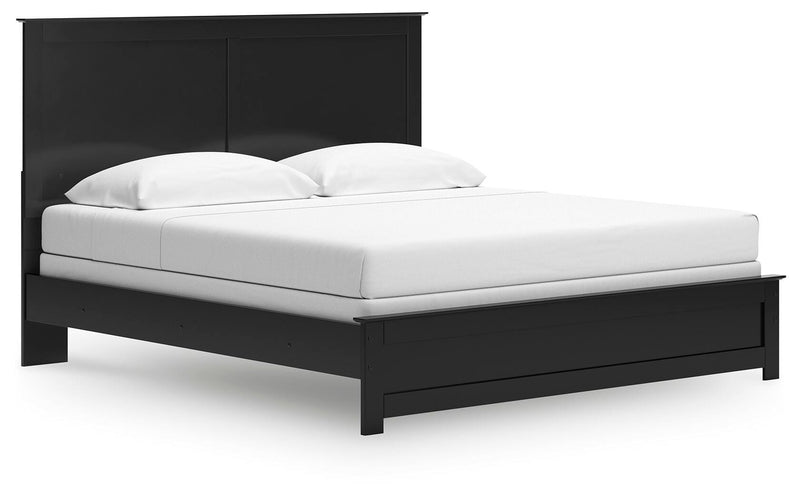 Maribel King Panel Bed and Dresser in Black - PKG021553