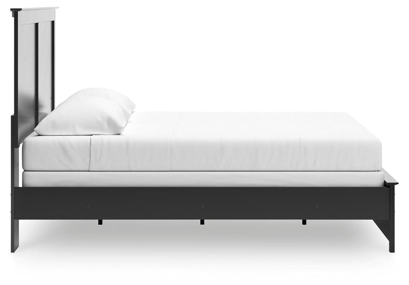 Maribel King Panel Bed and Dresser in Black - PKG021553