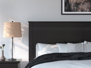 Maribel King Panel Bed with Dresser and Nightstand in Black from Ashley - Lara Furniture