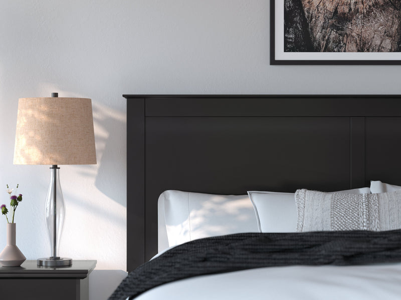 Maribel King Panel Bed with Dresser and Nightstand in Black from Ashley - Lara Furniture