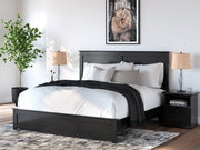 Maribel King Panel Bed with Dresser and Nightstand in Black from Ashley - Lara Furniture