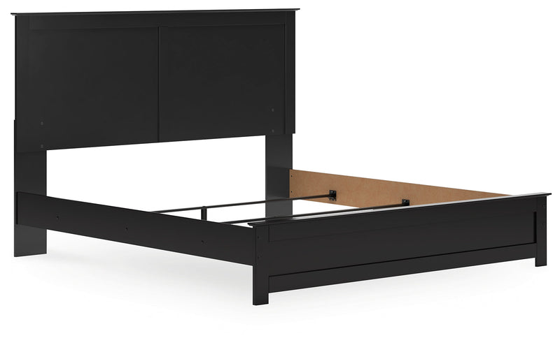 Maribel King Panel Bed with Dresser and Nightstand in Black from Ashley - Lara Furniture