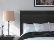 Maribel Queen Panel Bed, Dresser, Mirror and Chest in Black - PKG021543