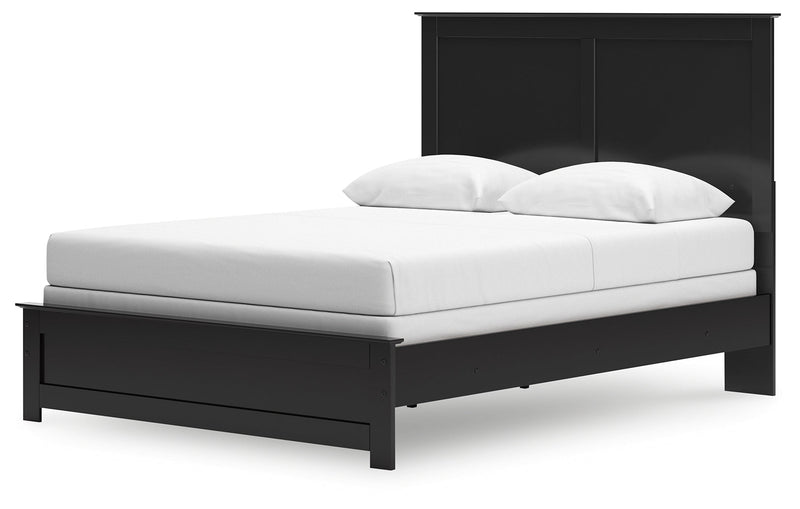 Maribel Queen Panel Bed with Dresser and Nightstand in Black from Ashley - Lara Furniture