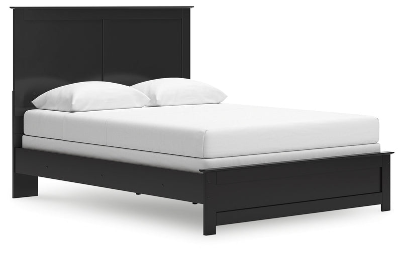 Maribel Queen Panel Bed with Dresser and Nightstand in Black from Ashley - Lara Furniture