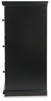 Maribel Twin Panel Bed with Dresser and Nightstand in Black from Ashley - Lara Furniture