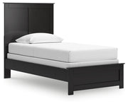 Maribel Twin Panel Bed with Dresser and Nightstand in Black from Ashley - Lara Furniture