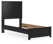 Maribel Twin Panel Bed with Dresser and Nightstand in Black from Ashley - Lara Furniture