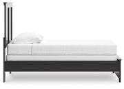 Maribel Twin Panel Bed with Dresser and Nightstand in Black from Ashley - Lara Furniture