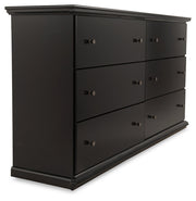 Maribel Twin Panel Bed with Dresser and Nightstand in Black from Ashley - Lara Furniture