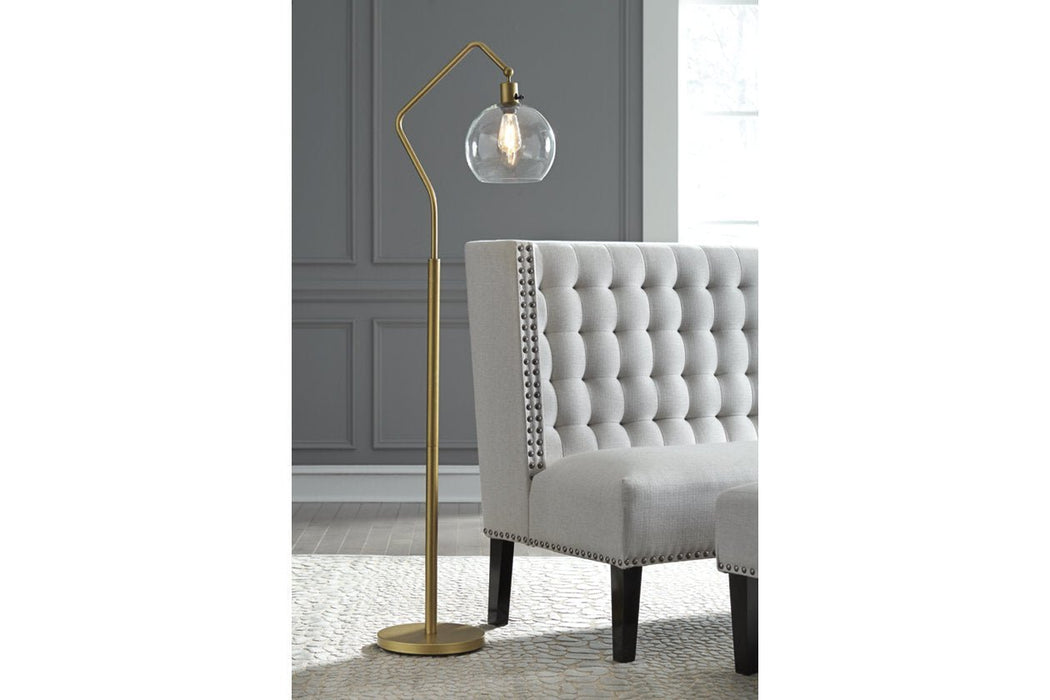 Marilee Antique Brass Finish Floor Lamp - Gate FurnitureFloor Lamps