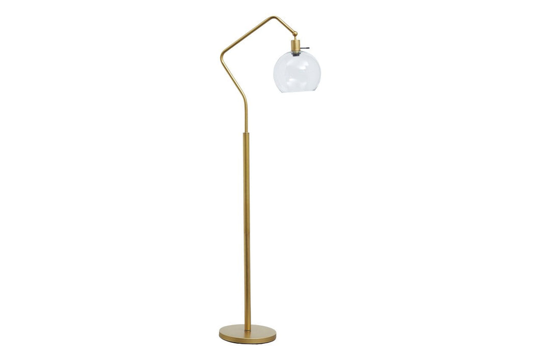 Marilee Antique Brass Finish Floor Lamp - Gate FurnitureFloor Lamps