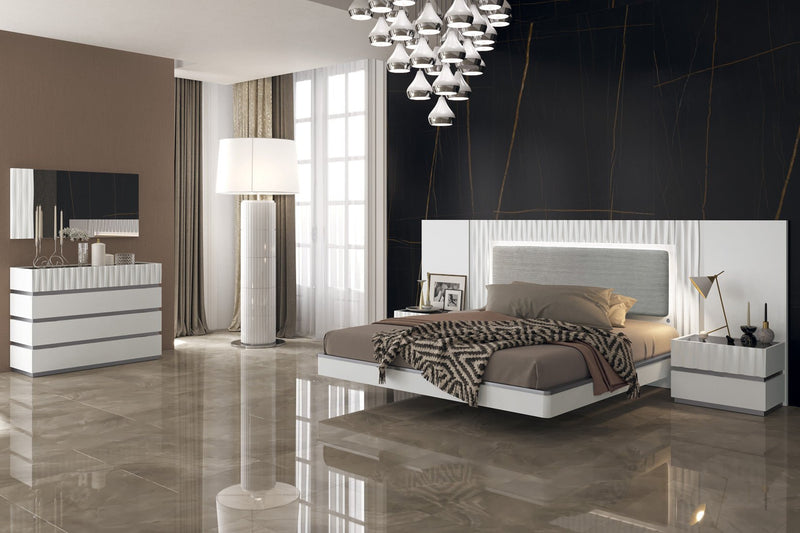 Marina White Bedroom Set - Lara FurnitureBedroom Set
