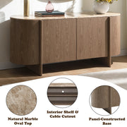 Markku Console Table w/Natural Marble - AC05319